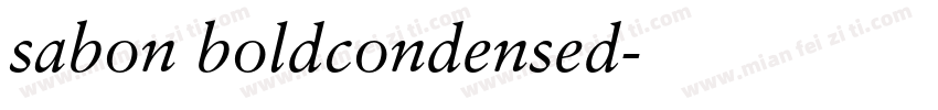 sabon boldcondensed字体转换